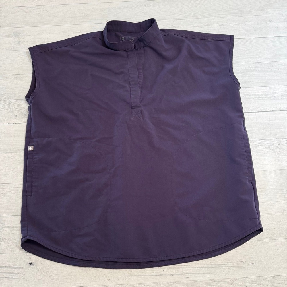 FIGS Rafaela deep purple scrub top women's small